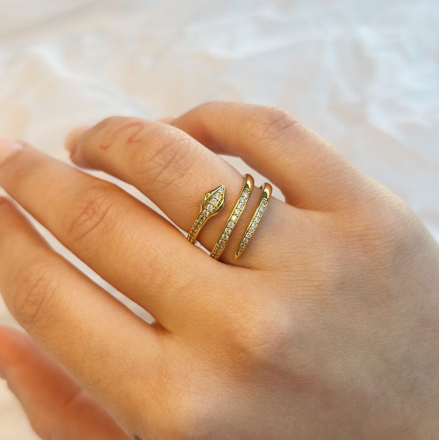 Embellished Snake Ring