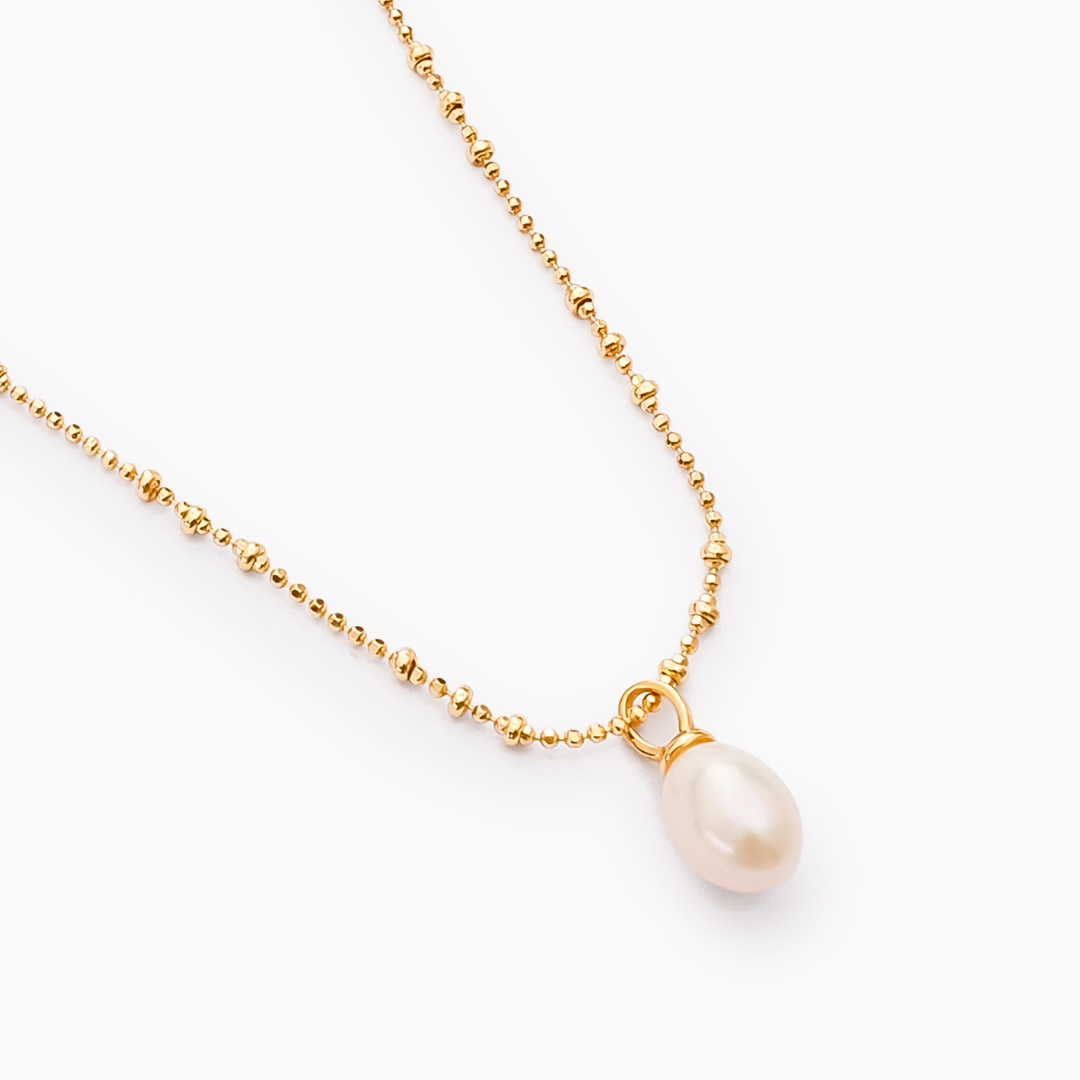 Pearl Drop Minimalist Necklace