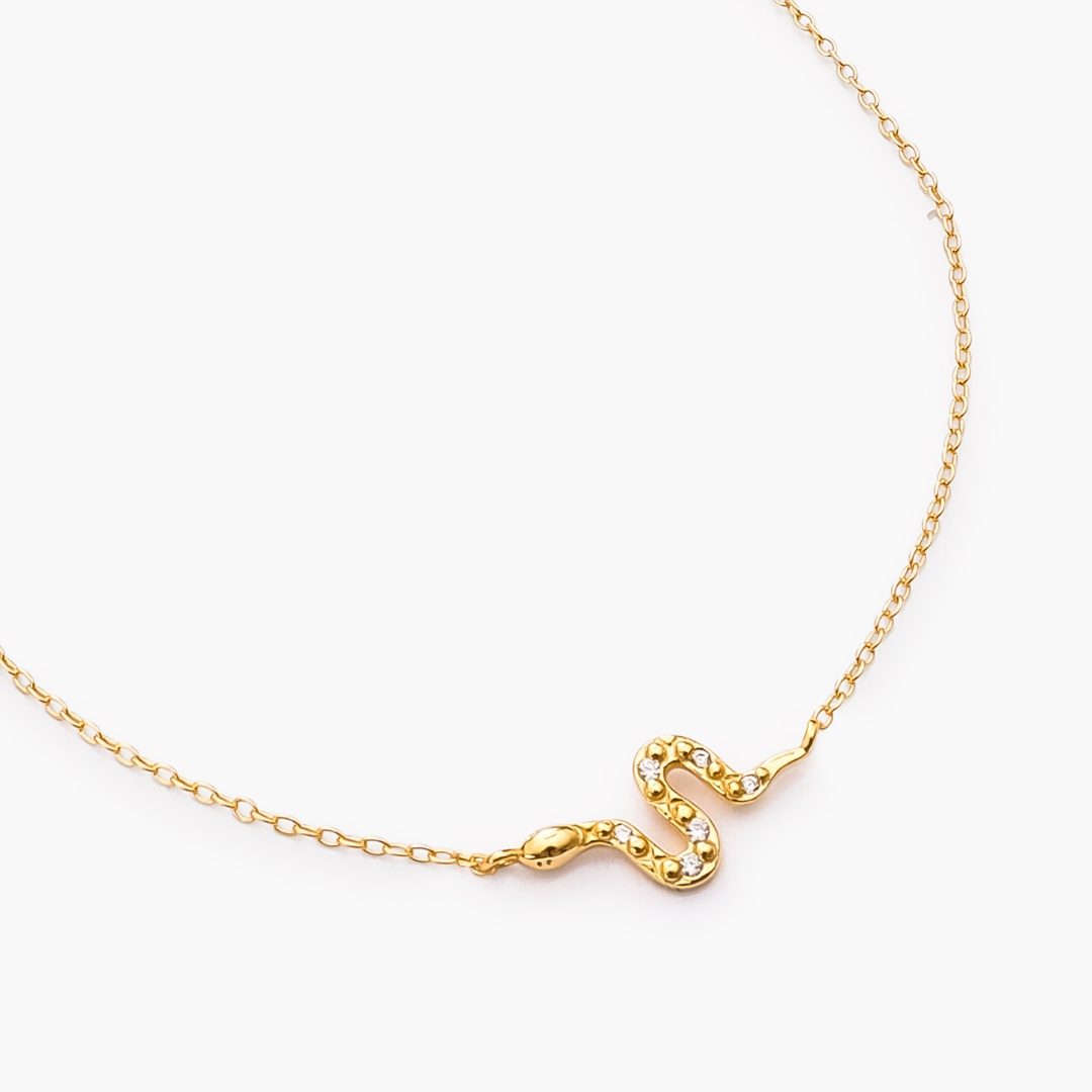 Zirconia Snake Necklace