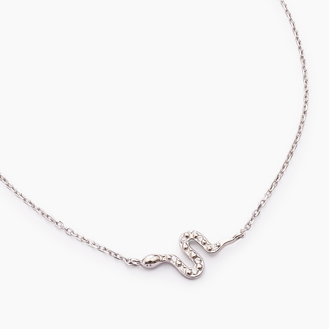 Zirconia Snake Necklace
