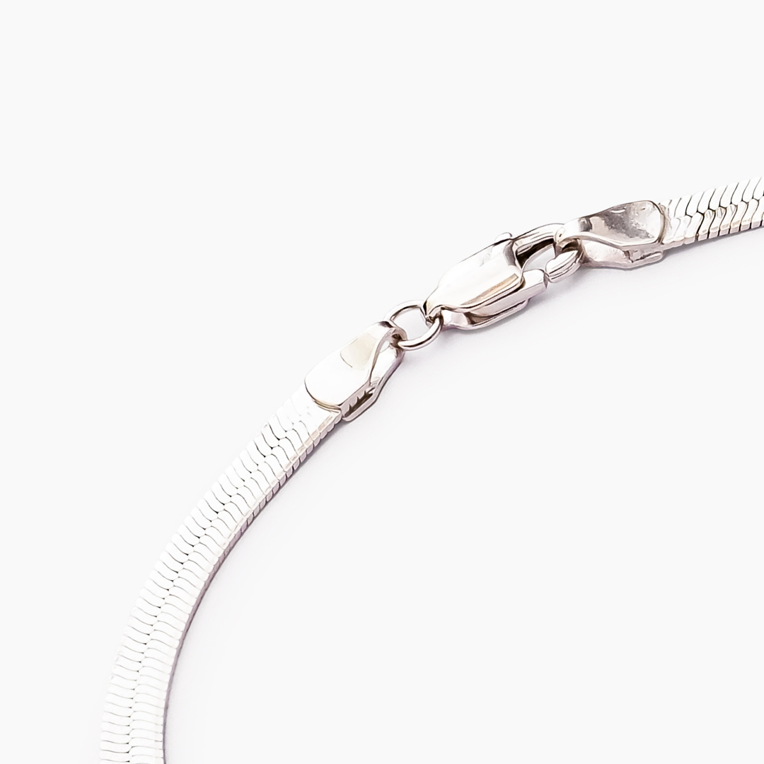 Flat Herringbone Chain Bracelet