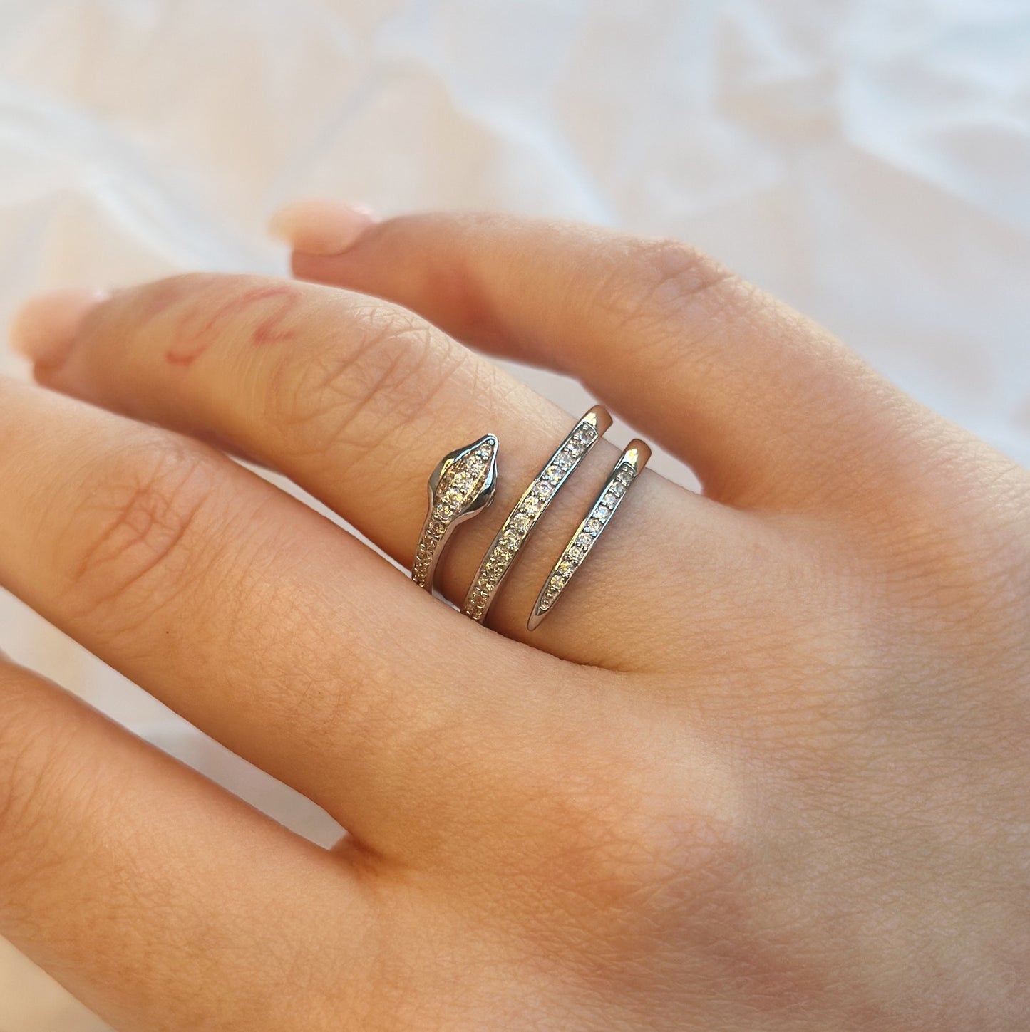 Embellished Snake Ring