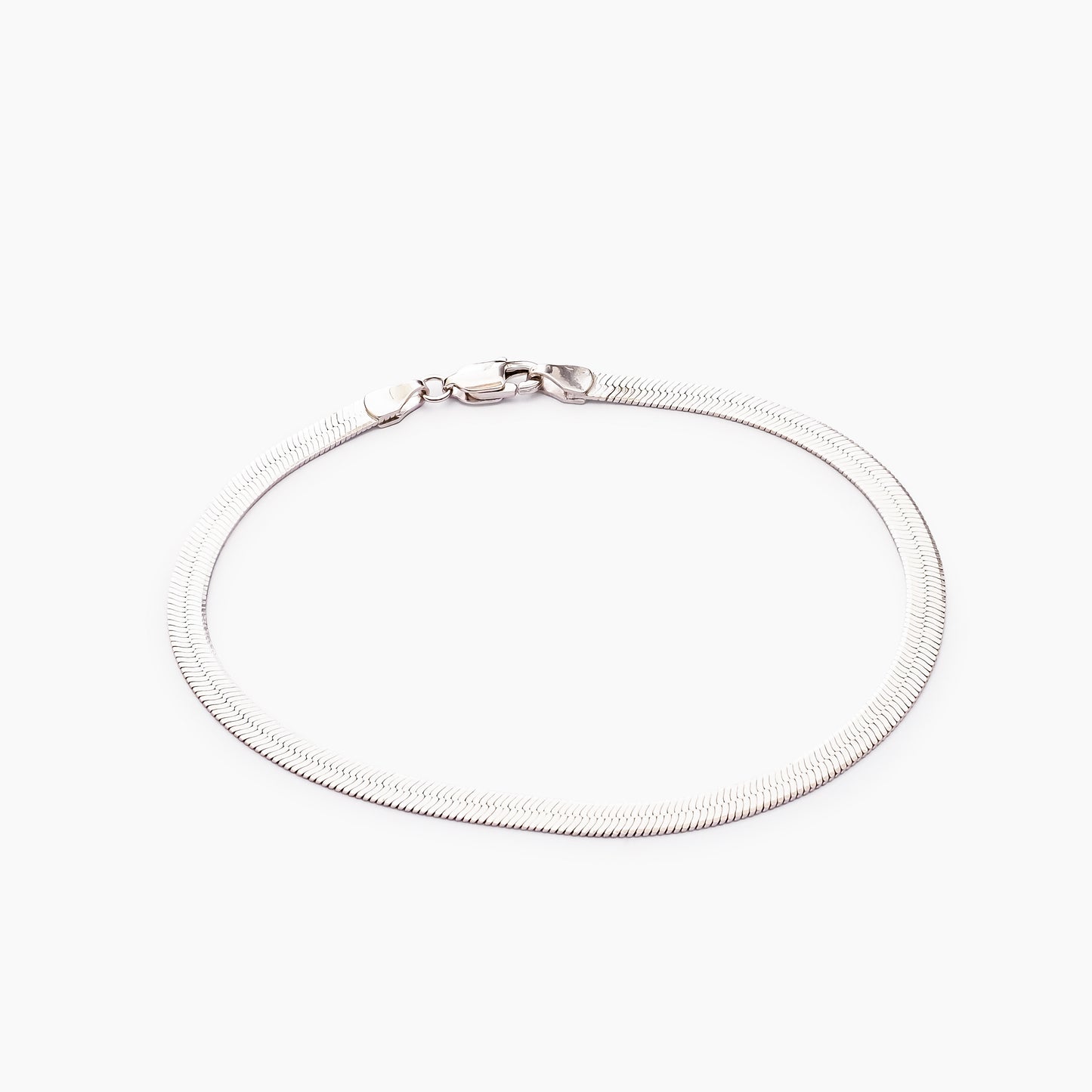 Flat Herringbone Chain Bracelet
