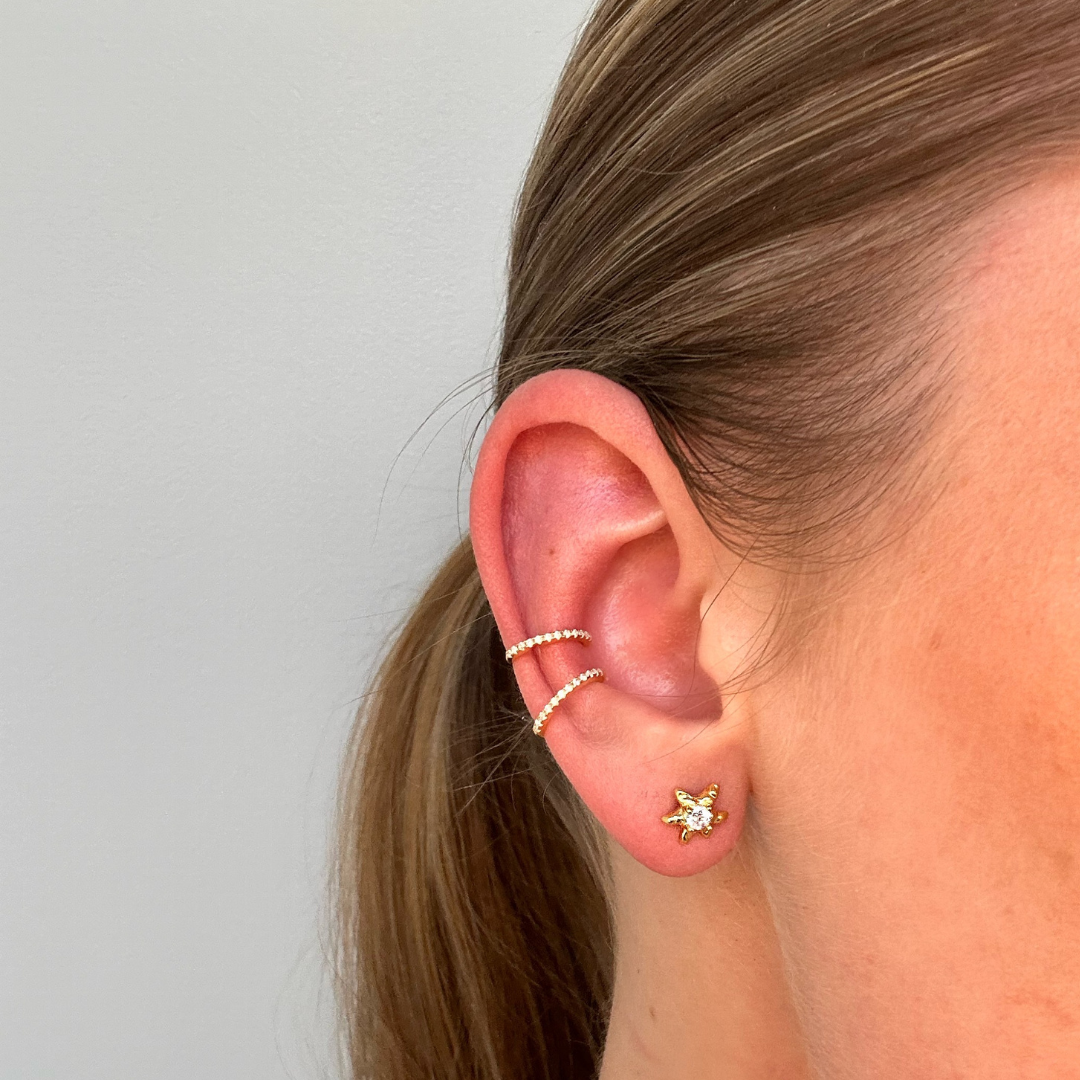 Rhinestone Star Stud Earrings
