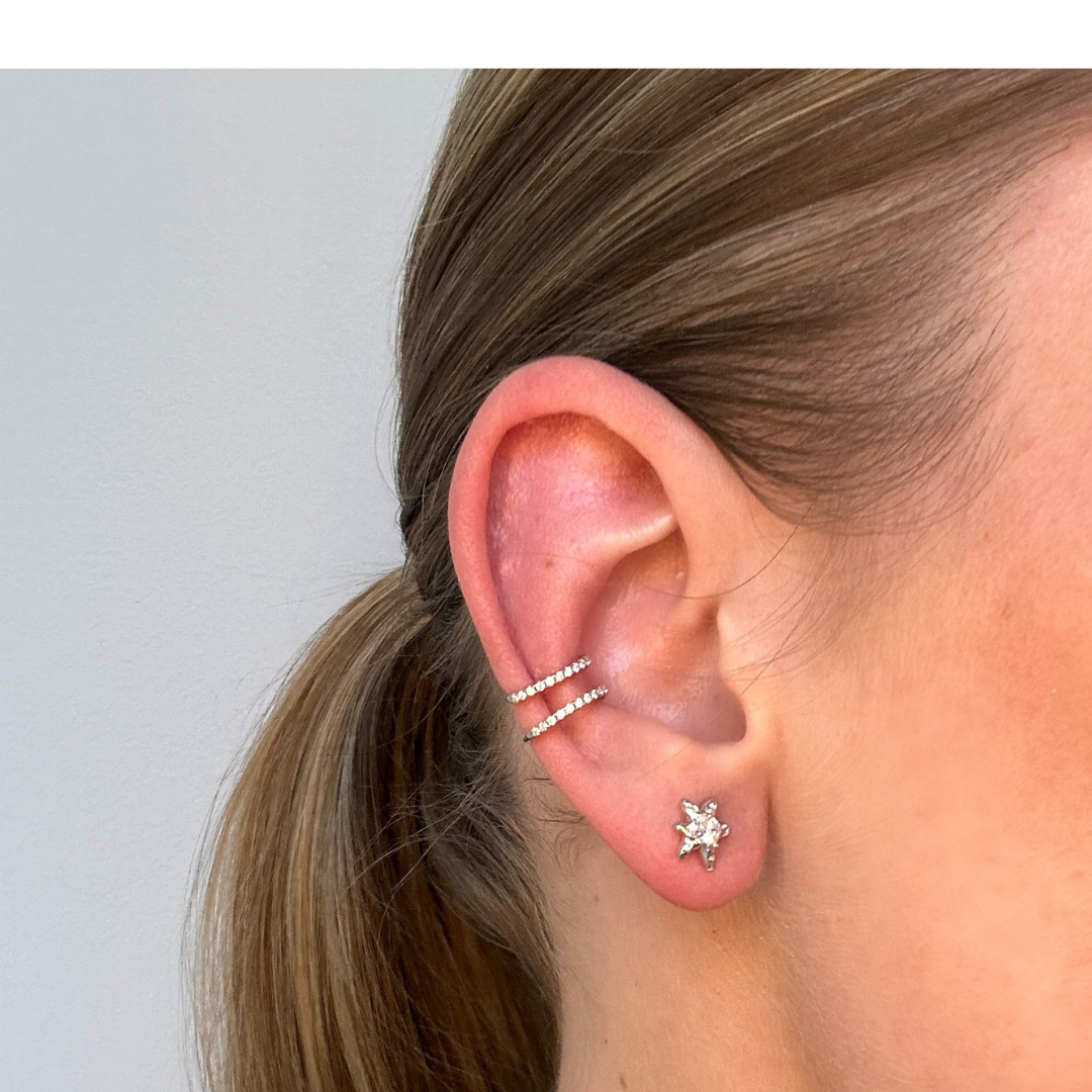 Rhinestone Star Stud Earrings