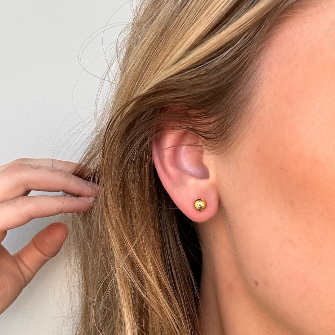Gold Minimalist Ball Studs
