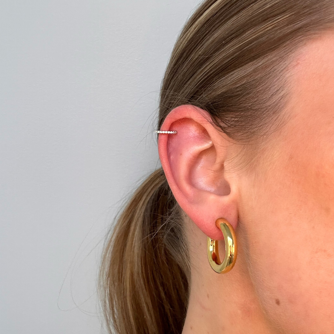 Large Minimalist Hoop Earrings
