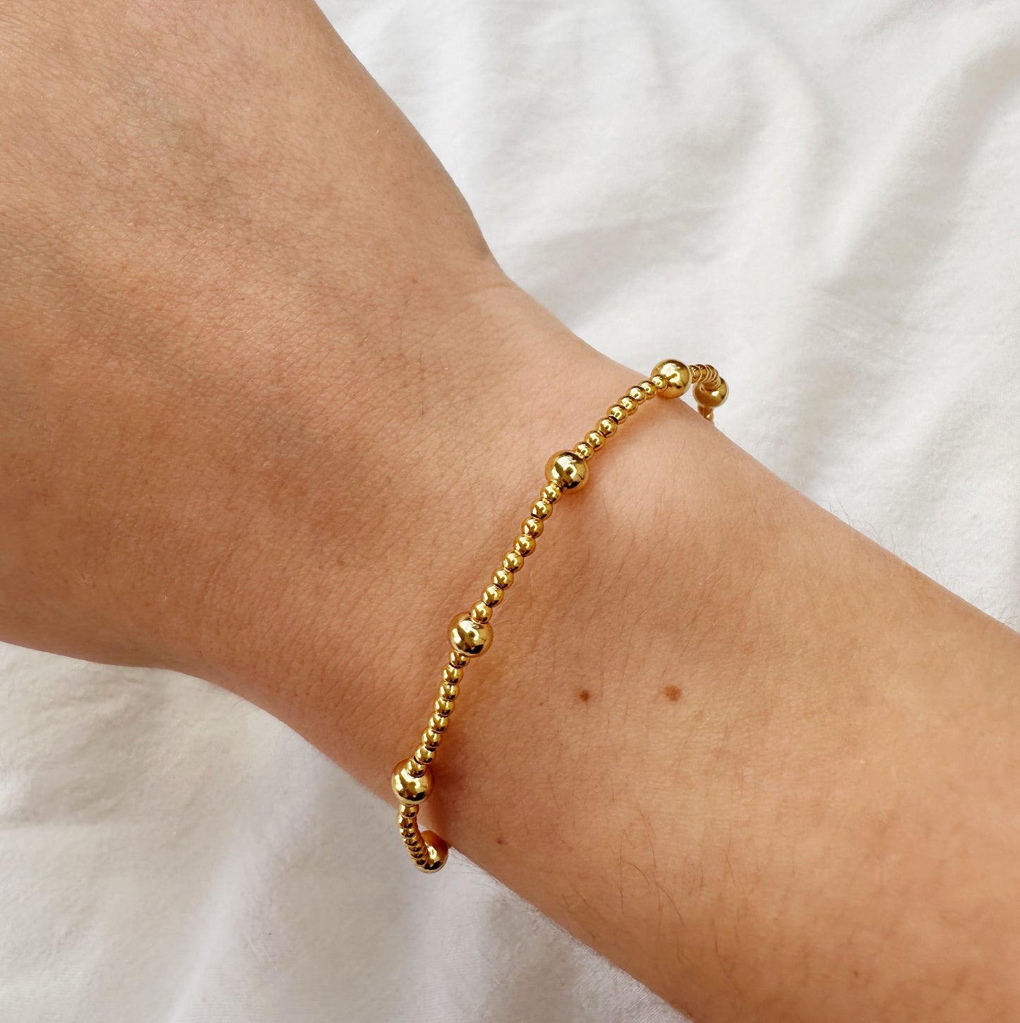 Gold Ball Beaded Bracelet