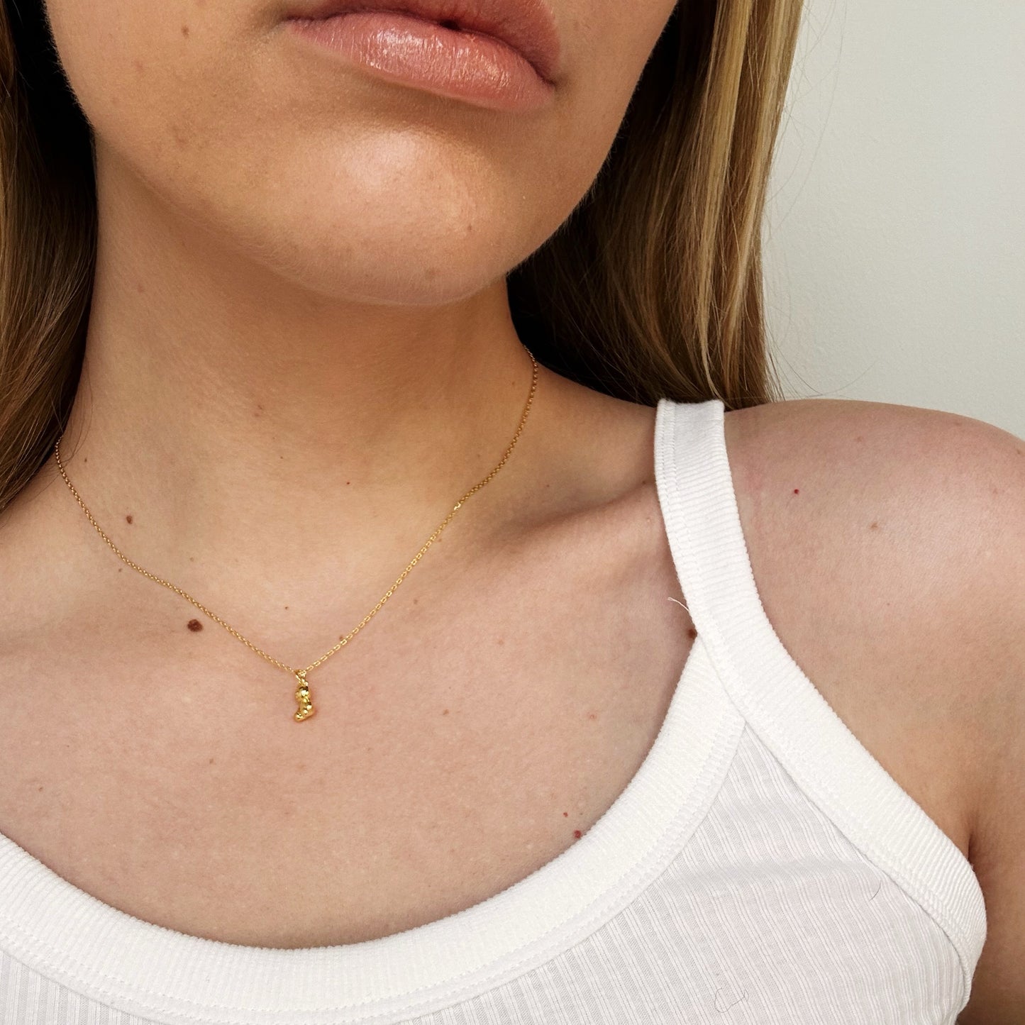 Gold Bear Pendant Necklace