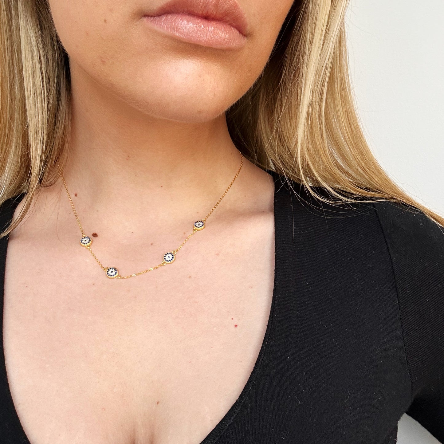 Blue Cubic Zirconia Necklace