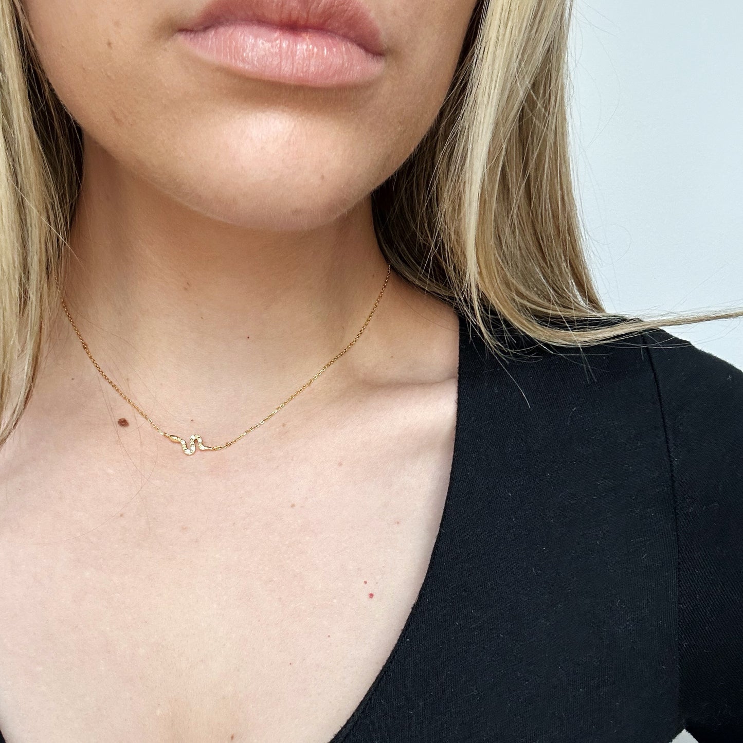 Zirconia Snake Necklace