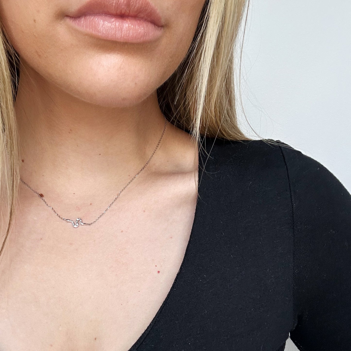 Zirconia Snake Necklace