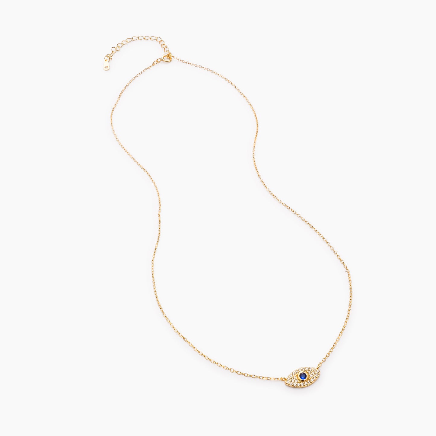Cubic Zirconia Evil Eye Necklace