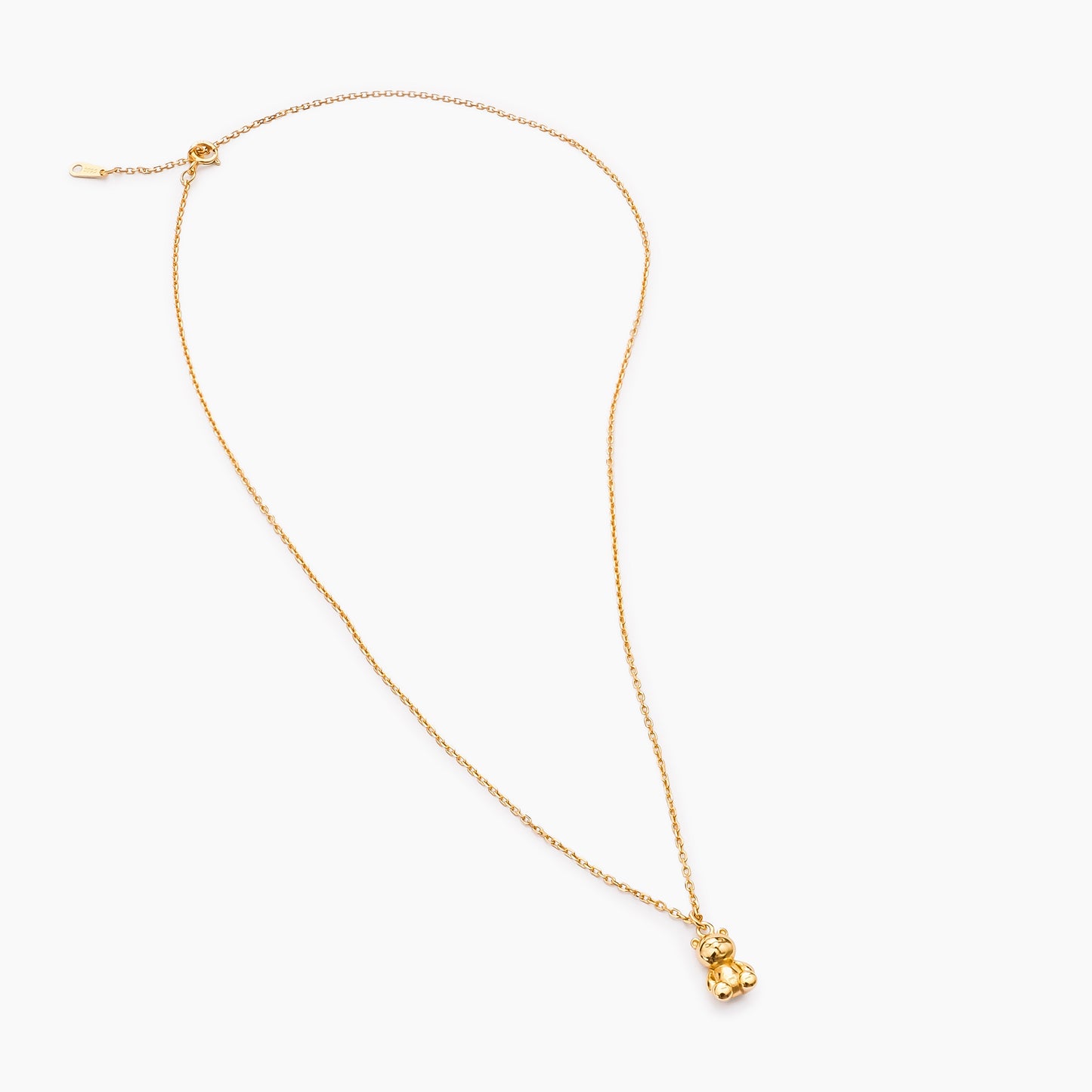 Gold Bear Pendant Necklace