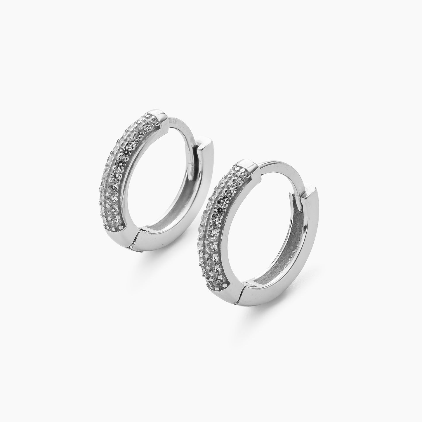 Cubic Zirconia Huggie Earrings