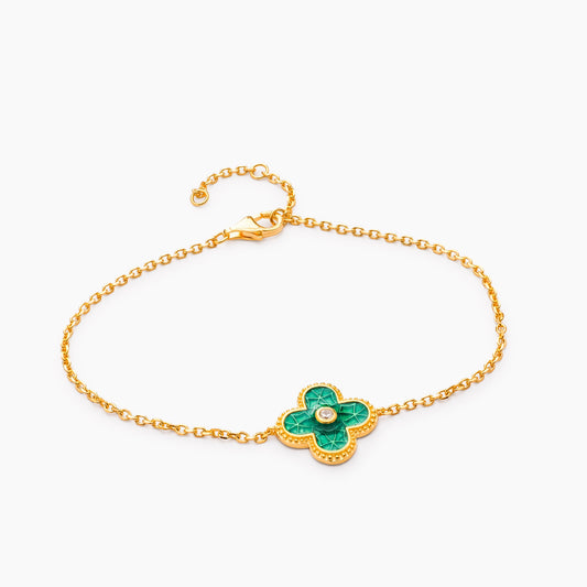 Green Clover Gold Bracelet