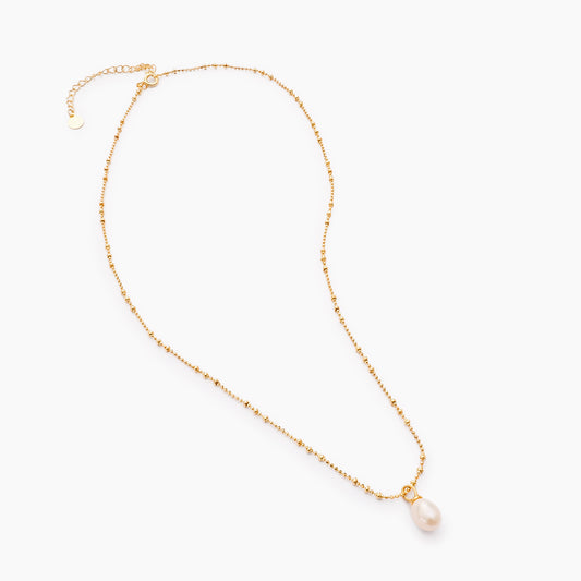 Pearl Drop Minimalist Necklace