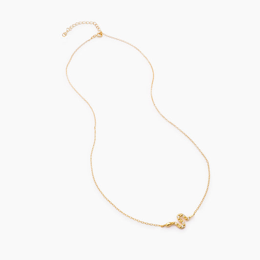 Zirconia Snake Necklace