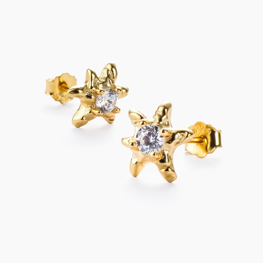 Rhinestone Star Stud Earrings