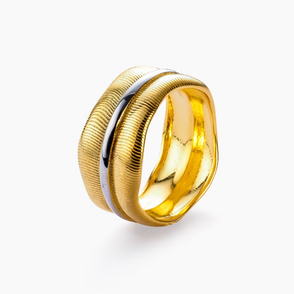 Gold Bold Wavy Ring