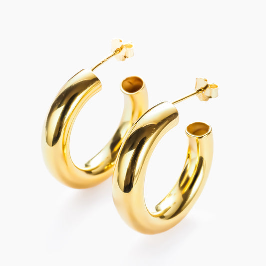 Large Minimalist Hoop Earrings